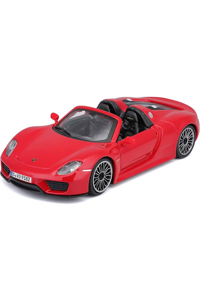 PeriYedi Burago Porsche 918 Spyder Model Araba 1/24 Ölçekli Model Kırmızı