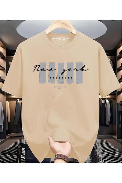 New Shine 1 T-Shirt Is a Gift for Purchases of 6 or More in the Cart - New York Brooklyn Printed Oversize T-Shirt