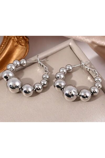 Dgt Luxury Iconic Bead Hoop Earrings