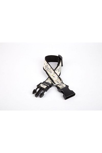 doremodam Lisinya205 Black Fancy Woven Dog - 1.5 X 25-40 cm Collar