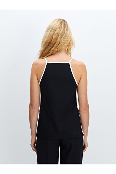 LC Waikiki Black Halter Neck Women's T-Shirt