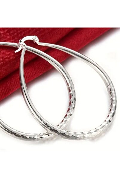 Dgt Luxury 925 Ayar Gümüş Kaplama Oval Küpe