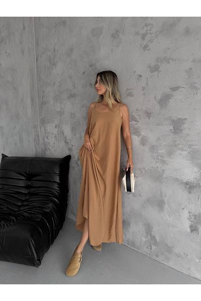02Lady Fashion Rochie Aerobin casual din bumbac, cu bretele ajustabile