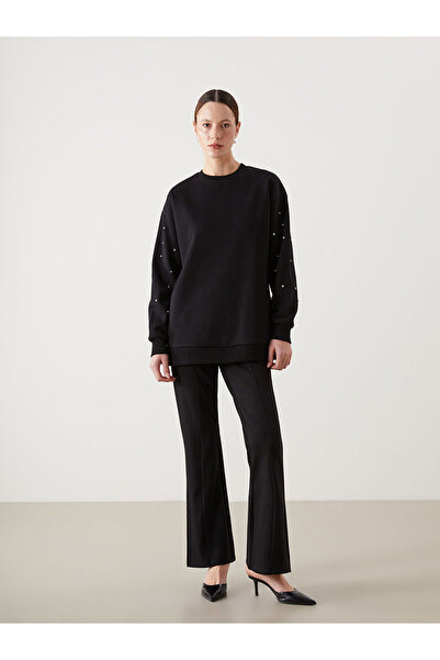 LC Waikiki Black Elastic Waist Women's Trousers