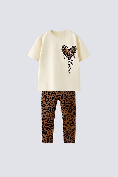 Bloom Bbk-283 leopard leggings set