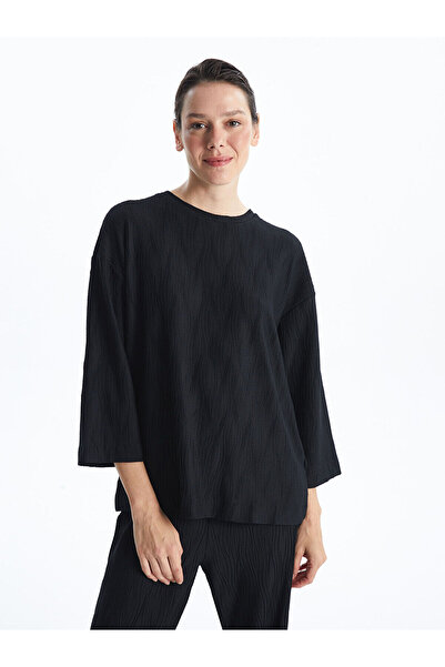 LC Waikiki Γυναικείο T-Shirt με ανάγλυφη λαιμόκοψη