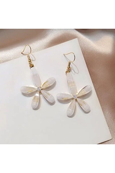 Dgt Luxury White Flower Summer Earrings