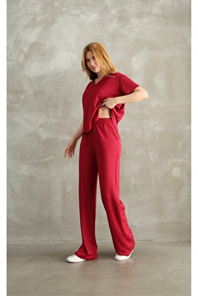 b buhari bykoc Modal Fabric V-Neck Short Track Suit