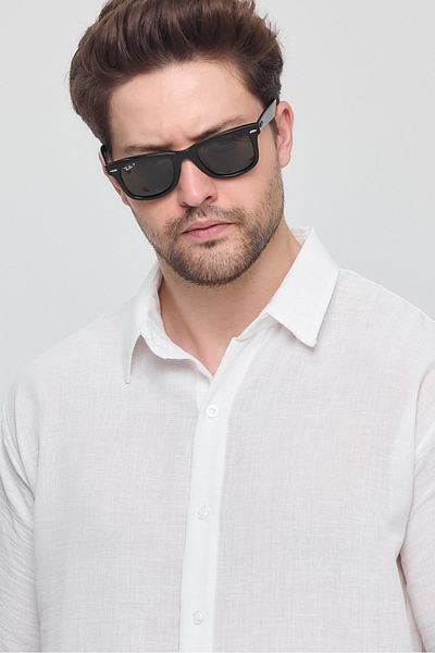 GIENTO Men's Oversize Cut Linen Shirt