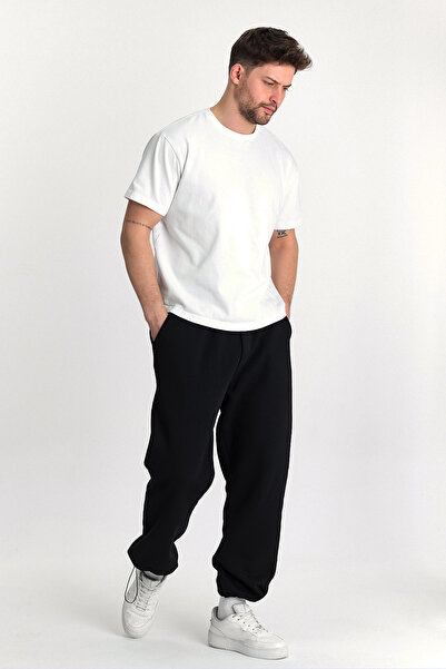 THE RULE Φαρδύ ανδρικό φούτερ - Ρυθμιζόμενο πόδι, 3 κλωστές, Šardon, χαλαρή εφαρμογή RF0463