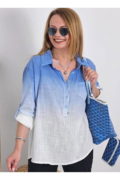 Rosidam Cămașă din amestec de in cu buzunare duble