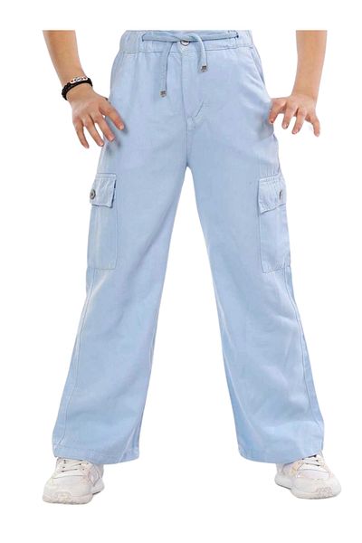 ridayen kids Plazo Girl's Pants with Cargo Pocket