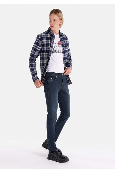 Colin's 041 Мъжки дънки Danny Slim Fit с ниска талия, тъмносини