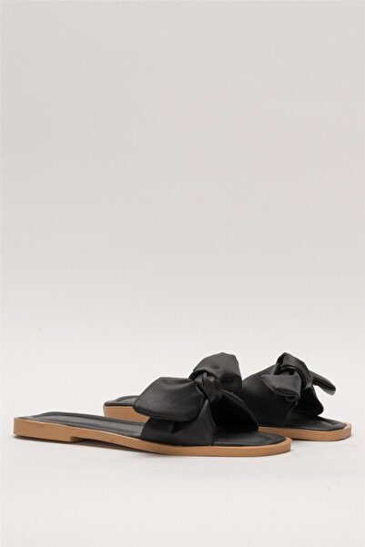 Liger Women's Bow Slippers Black