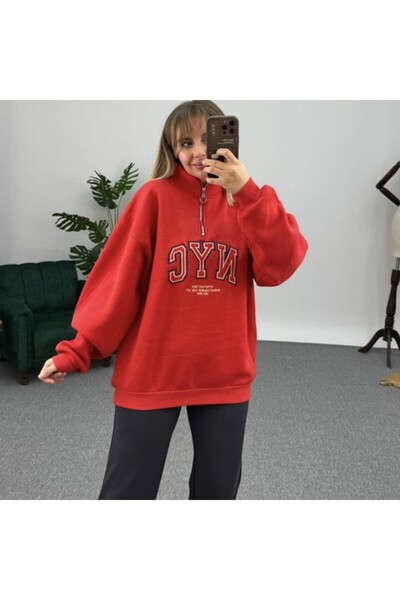 Butik Merrline NYC вишитий світшот на блискавці