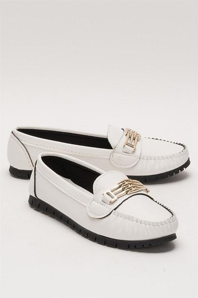 Liger Women's Light Sole Daily Comfortable White Ballerinas