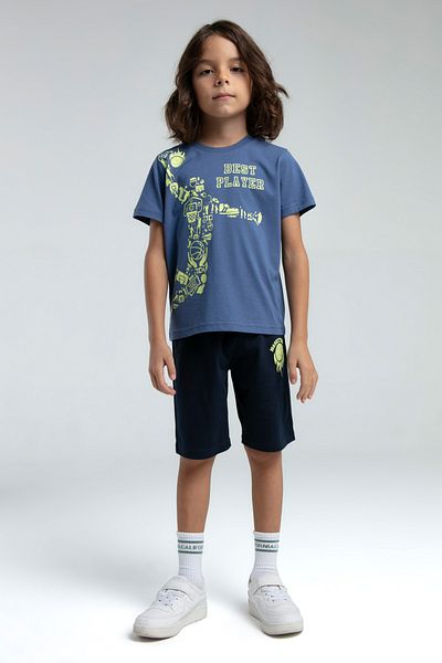 Rolypoly 09-15 Years Boy Roly Poly Ocean Bermuda Suit - Blue