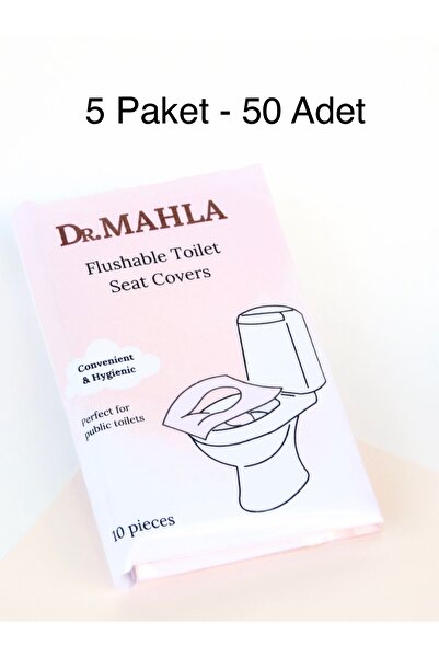 MAHLA Klozet Kılıfı, Klozet Kağıdı, Klozet Örtüsü- 50 Adet -5 Paket - Suda Çö...