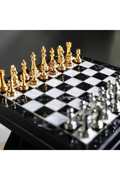 banabirhediye Luxury Large Size Classic Chess Set Wooden Chess, Gift Chess Set Size: 36X36X6 cm