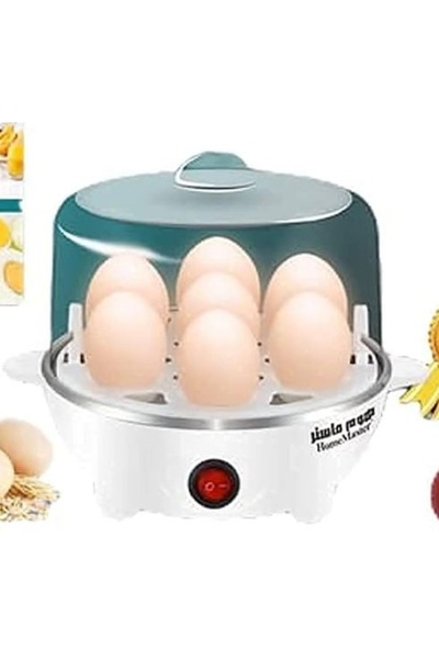 HOME MASTER جهاز غلي البيض HM-174 بقدرة 350 واط من هوم ماستر، سعة 7 بيضات - ل...