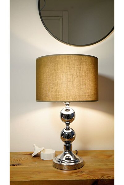 retro home design Kumbeji Şapkalı Krom Ayaklı Dejavu Modern Abajur Masa Lamba...