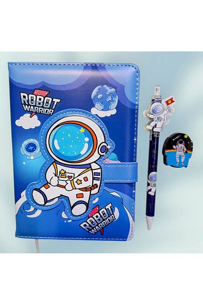 izmir yazici servis Caiet de amintiri cu model astronaut cu copertă magnetică Jurnal de memorie cu creion cu vârf de 0,7 și cadou pentru șters