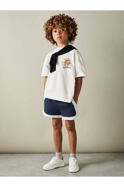 Next Baby Little Twins Cotton White Basket Ball Pattern Short Sleeve Bottom Top Set