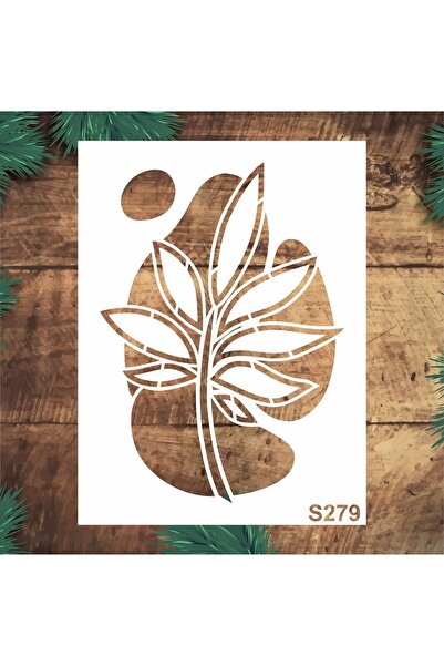 STENCİLTASARIM Stencil Tasarım S279 Bohem Soyut Desen- Dekoratif Duvar, Eşya,...