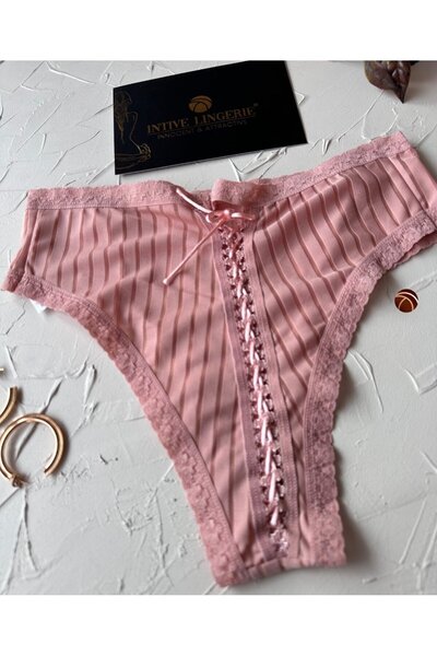 İntive Lingerie Lola See-through Back Tie Detail Βαμβακερό / Σλιπ καθημερινής χρήσης / Στινγκ (Περιορισμένη)