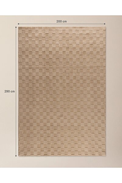 Madame Coco Soie Rölyef Halı - Vizon - 200x290 cm