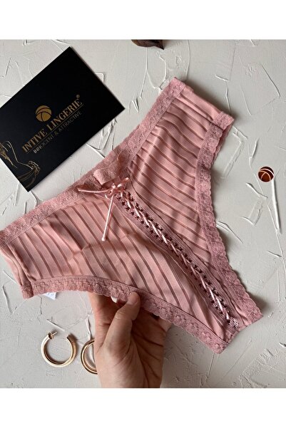 İntive Lingerie Lola See-through Back Tie Detail Βαμβακερό / Σλιπ καθημερινής χρήσης / Στινγκ (Περιορισμένη)