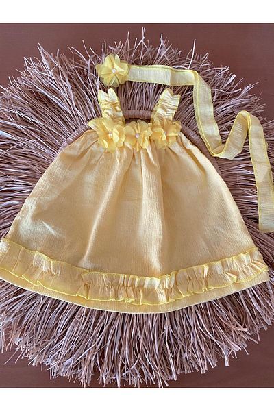EBRU ÖZÖRGÜCÜ Girl's Floral Şile Cloth Dress and Bandana