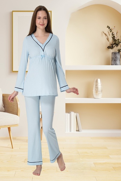 Puerpera Effortt Biyeli Spor Lohusa Hamile Pijama Takımı 4052