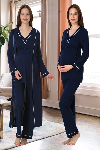 Puerpera Effortt Biyeli Spor Lohusa Hamile Pijama Takımı ve Sabahlık 4054