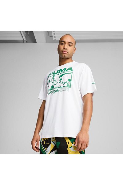 Puma White T-Shirt - Rival Rage White Mens 68544101