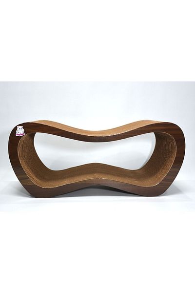 Lazy Paws Cat Scratching Sofa – Cardboard Scratching – Horizontal Scratching - Large (59X24X26 cm) - Brown