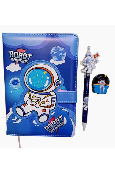 izmir yazici servis Caiet de amintiri cu model astronaut cu copertă magnetică Jurnal de memorie cu creion cu vârf de 0,7 și cadou pentru șters