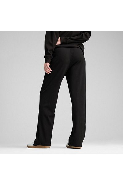 Puma Ess Elevated High-Waist Straight Black Sweatpants Women 68502501
