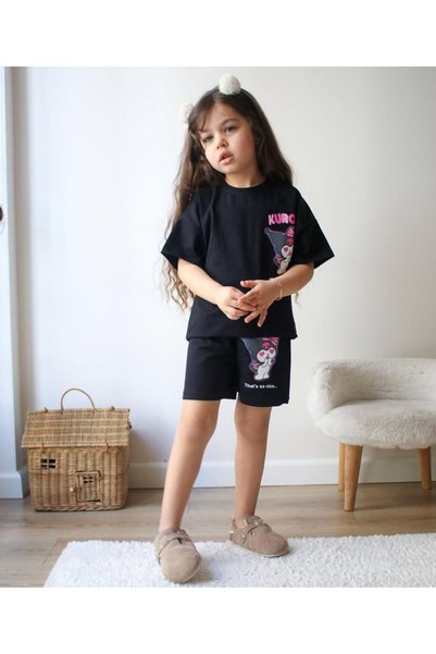 Generic Brand Girl's Kuromi Shorts Set Organic 100% Cotton