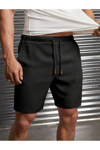 woonkey UNISEX ΜΑΥΡΟ ΕΛΑΣΤΙΚΟ ΜΕΣΗ SLIM FIT ΚΑΛΟΚΑΙΡΙΝΟ ΧΤΕΝΙΣΜΕΝΟ ΣΟΡΤΣ ΝΕΑ ΕΠΟΧΗ