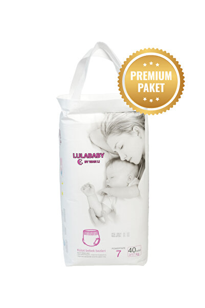 Lulababy Lula Baby Premium Fırsat Paketi 7 Numara Külot Bebek Bezi 40 Adet