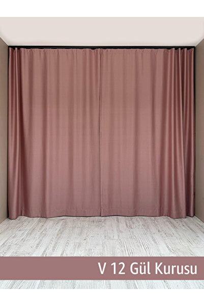 mep mekanik Κουρτίνα φόντου μονής πτέρυγας χωρίς πλισέ Donatti Dusty Rose Star Blackout