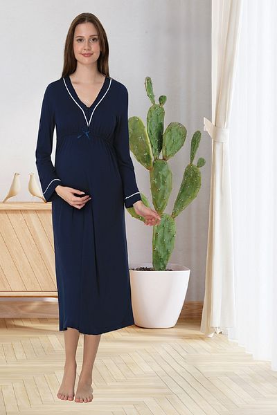 Puerpera Effortt Ribbed Sports Maternity Nightgown 4053