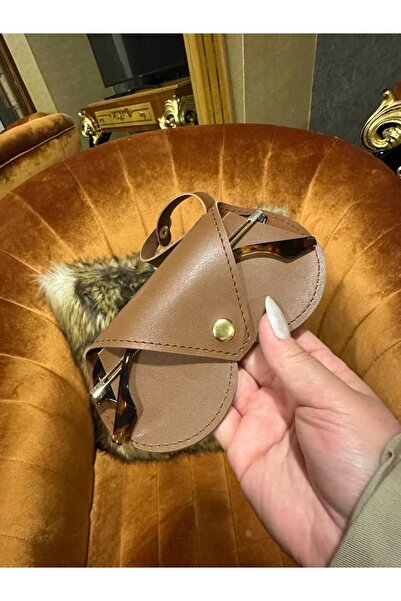 RONYA LEATHER Asılabilir Gözlük Kılıfı Kalp Model