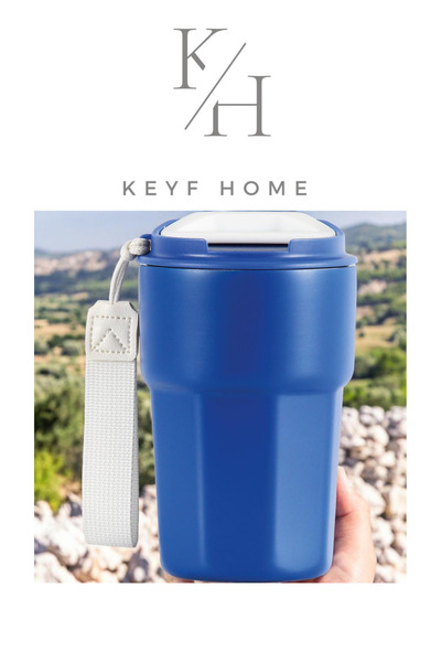 KEYFHOME Termos din oțel inoxidabil albastru de 350 ml