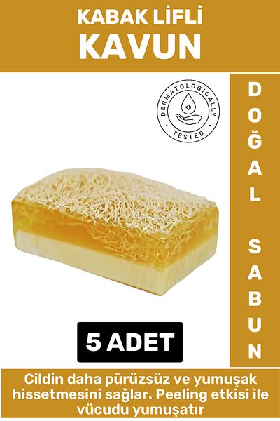 Wintoup Special Production Massage Effect Moisturizing Dryness Relief Natural Pumpkin Fiber Melon Soap 5 Pieces