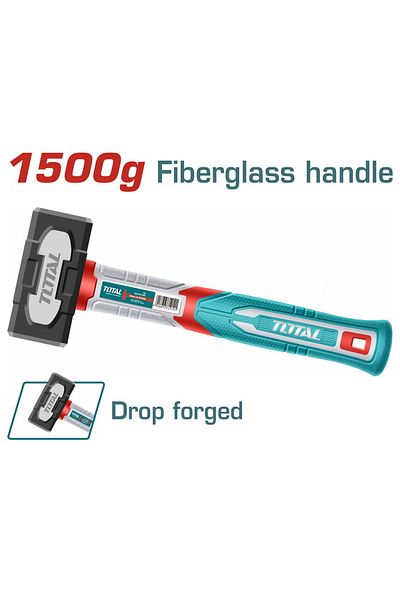 TOTAL 1000g Fiberglass Handle Stoning Hammer