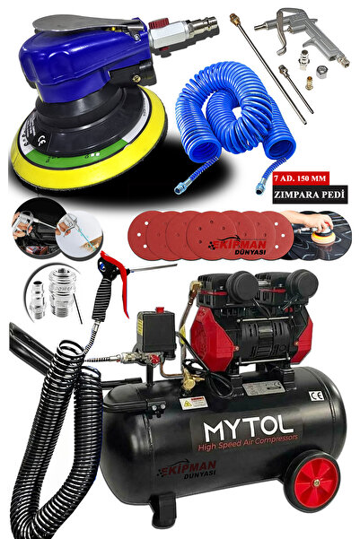 WORKMASTER Süper Sessiz 1,5 Hp Bakır Sargılı 50 Litre Hava Kompresörü ve Hava...