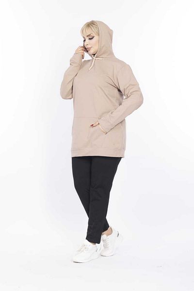 BİrHoşButik Large Size Feminin Trend Sweatshirt