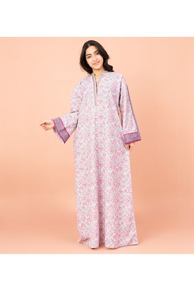 IKKXA Modern Embroidery Jalabiya